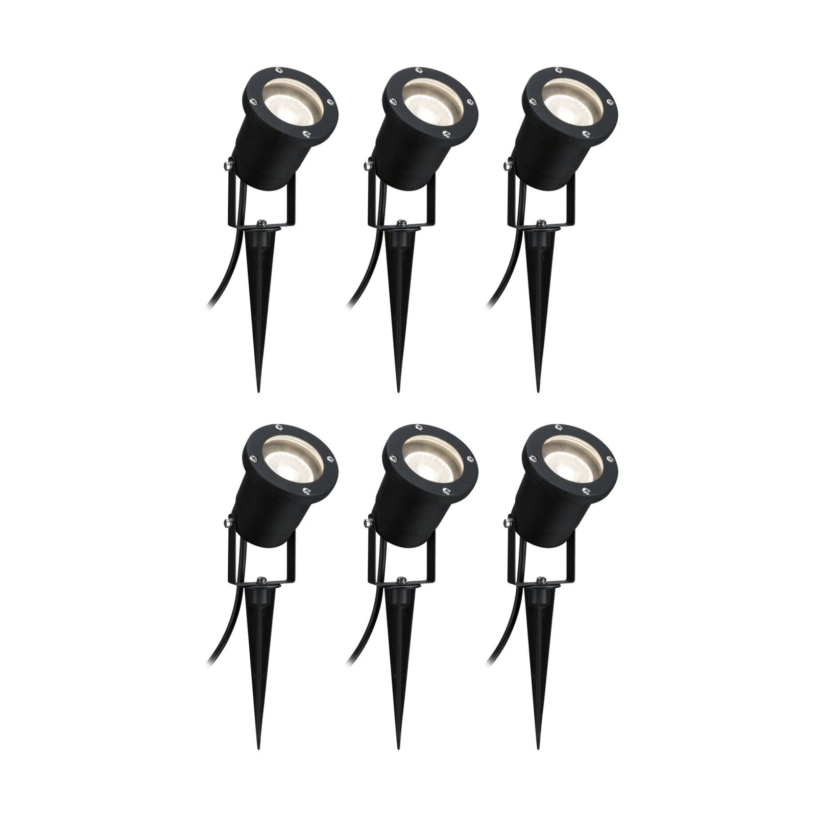 LED hagespyd-spot 6-pk Paulmann bakside og kabeldetalj