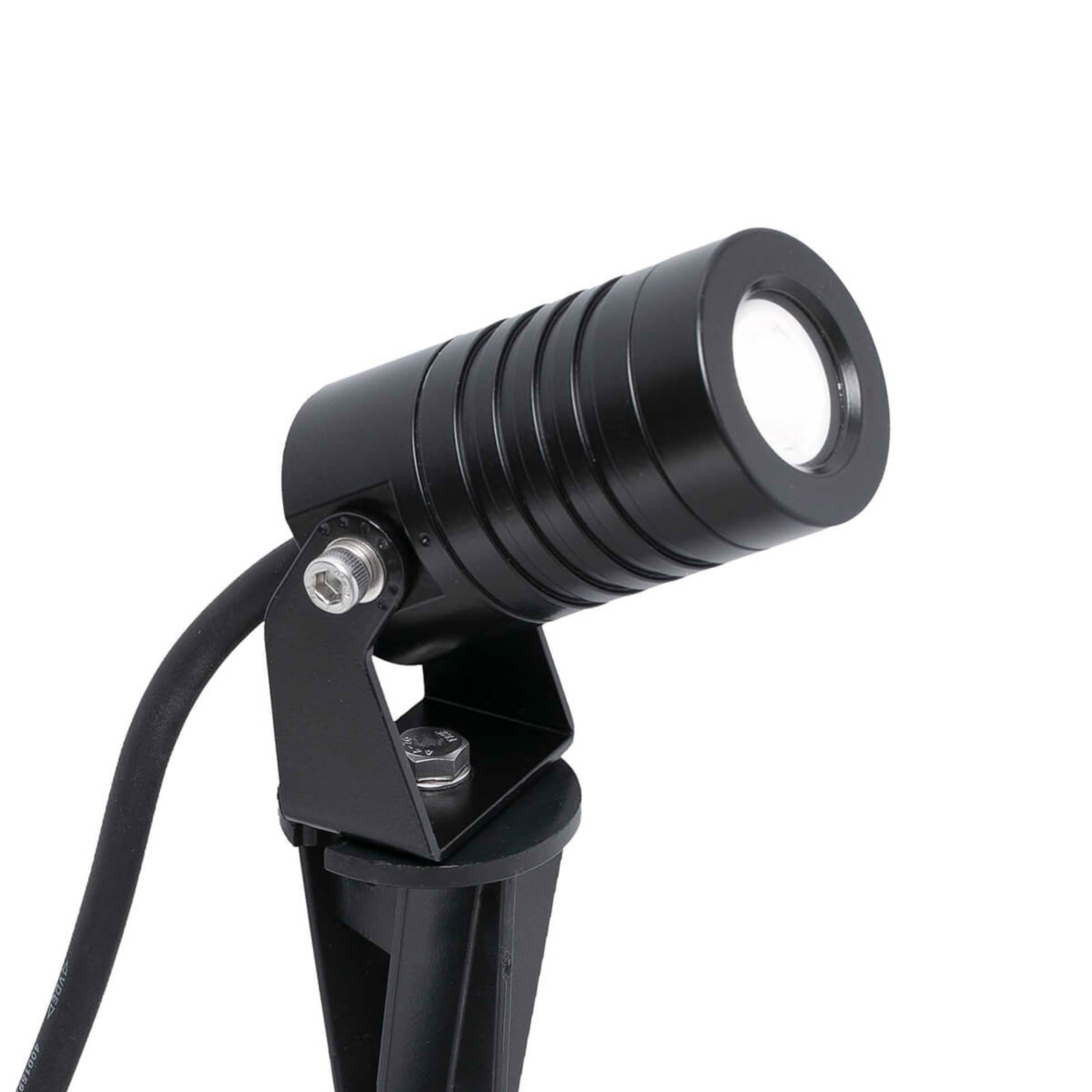 LED hagespyd-spot Balder svart aluminium 3W IP44 forfra