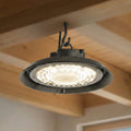 LED hallspot Maikel svart 100W 13500lm IP65 Ø25 cm forfra