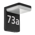 LED husnummerbelysning Amarosi aluminium svart IP44 EGLO forfra