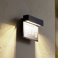 LED husnummerbelysning Antal antrasitt aluminium IP44 forfra
