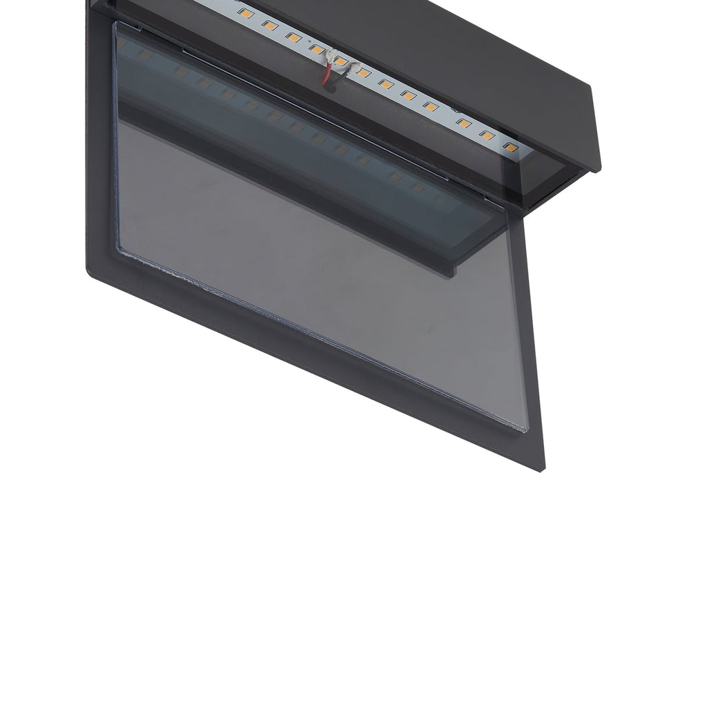 LED husnummerbelysning Antal antrasitt aluminium IP44 med klebebokstaver