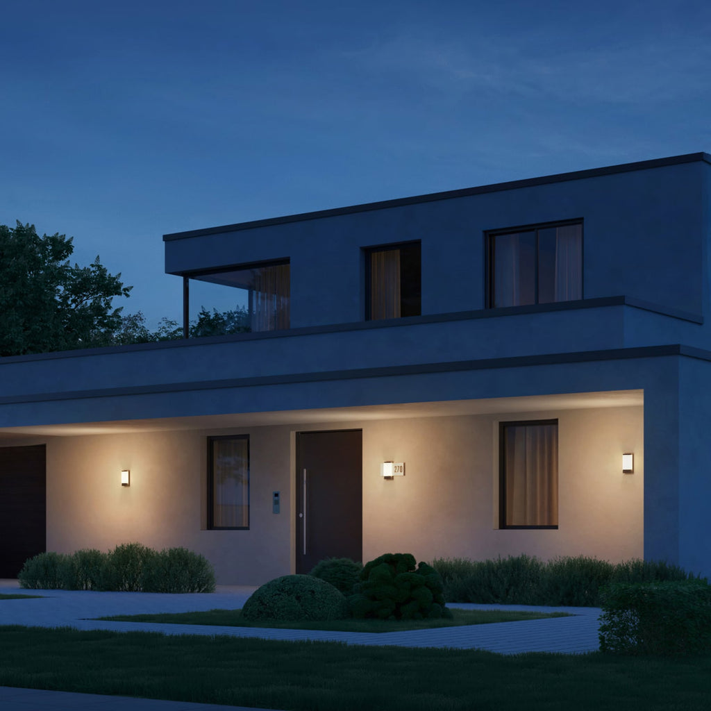 LED husnummerbelysning L 270 Digi SC med sensor IP44 bakside