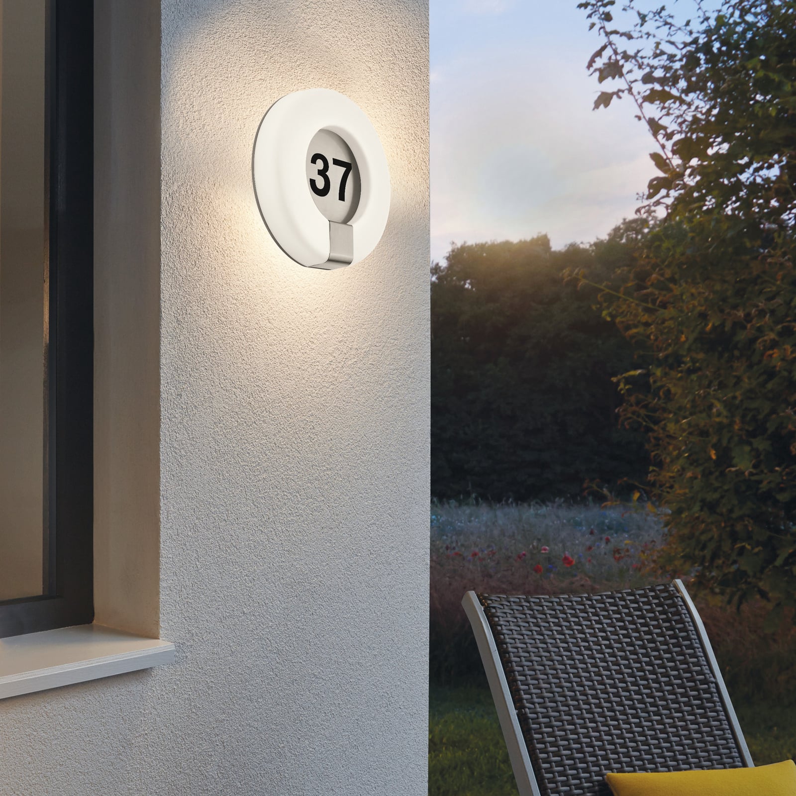 LED husnummerbelysning Marchesa-C Bluetooth bakside