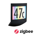 LED husnummerbelysning Padea Zigbee RGBW dimbar IP44 forfra