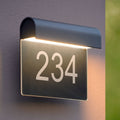 LED husnummerbelysning Thesi svart aluminium IP54 forfra
