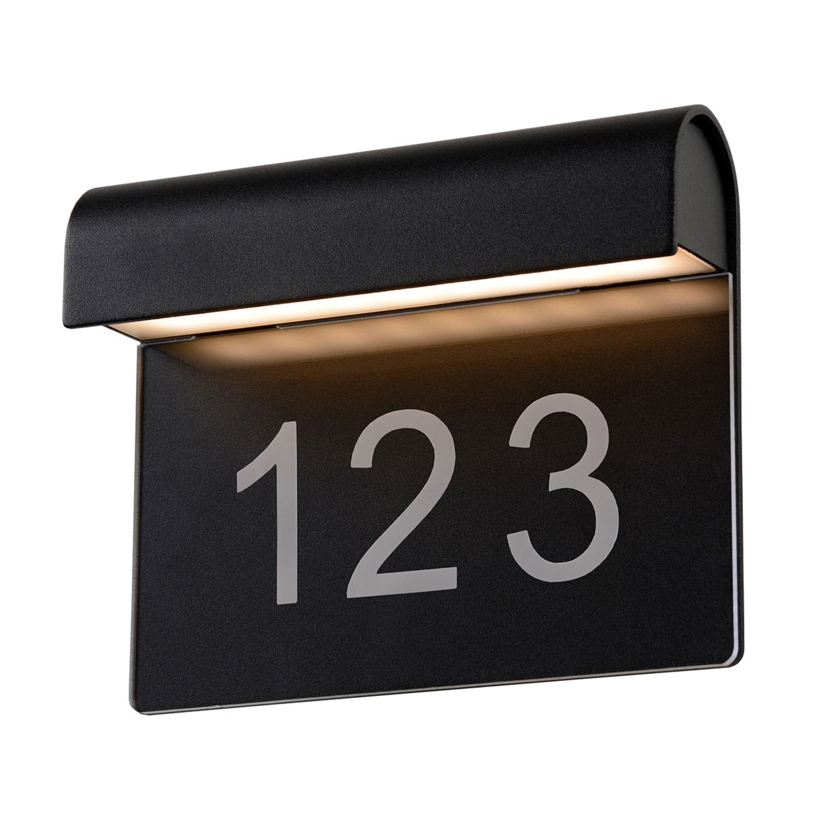 LED husnummerbelysning Thesi svart aluminium IP54 bakside