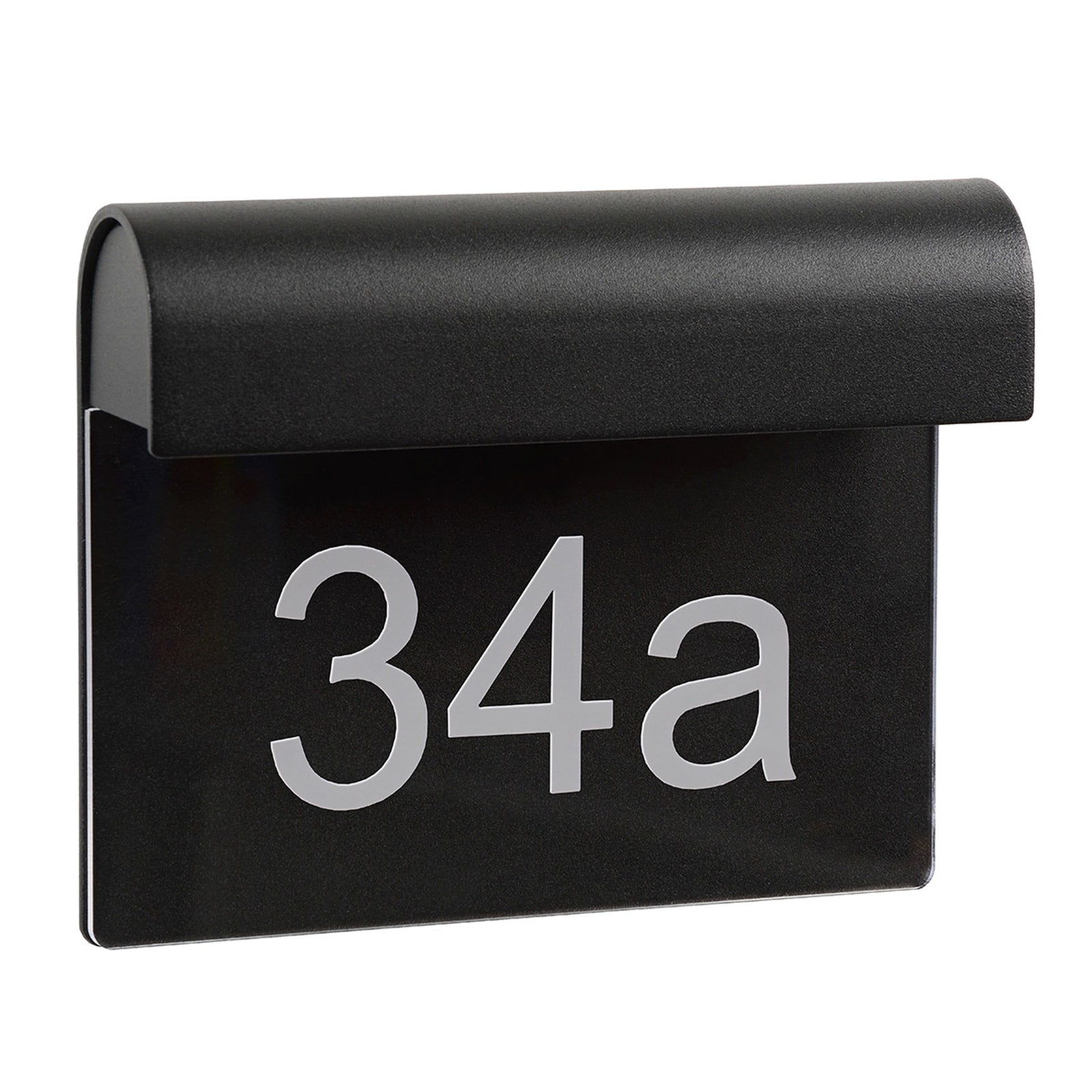 Detalj av LED husnummerbelysning Thesi svart aluminium IP54