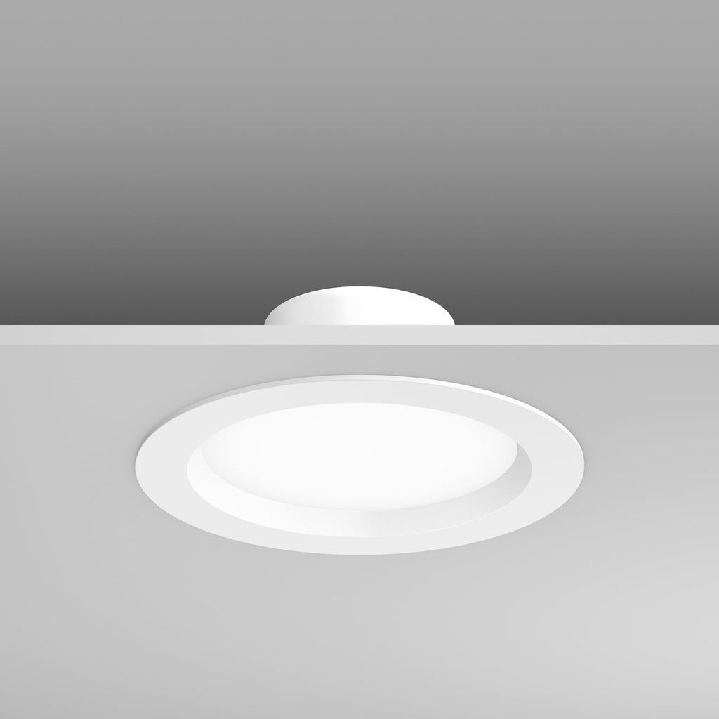 LED innbyggingsdownlight HB 801 hvit IP54 Ø22,5 cm front