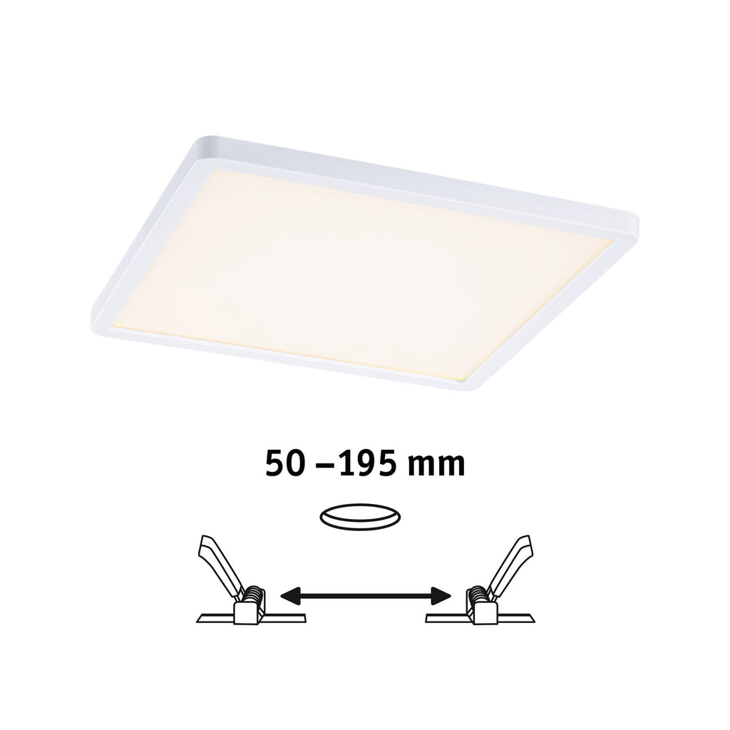 LED innbyggingspanel Areo kvadratisk ZigBee CCT 23 cm IP44 dimbar - Paulmann