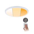 LED innbyggingspanel Areo dim-to-warm rund hvit Ø23 cm IP44 forfra