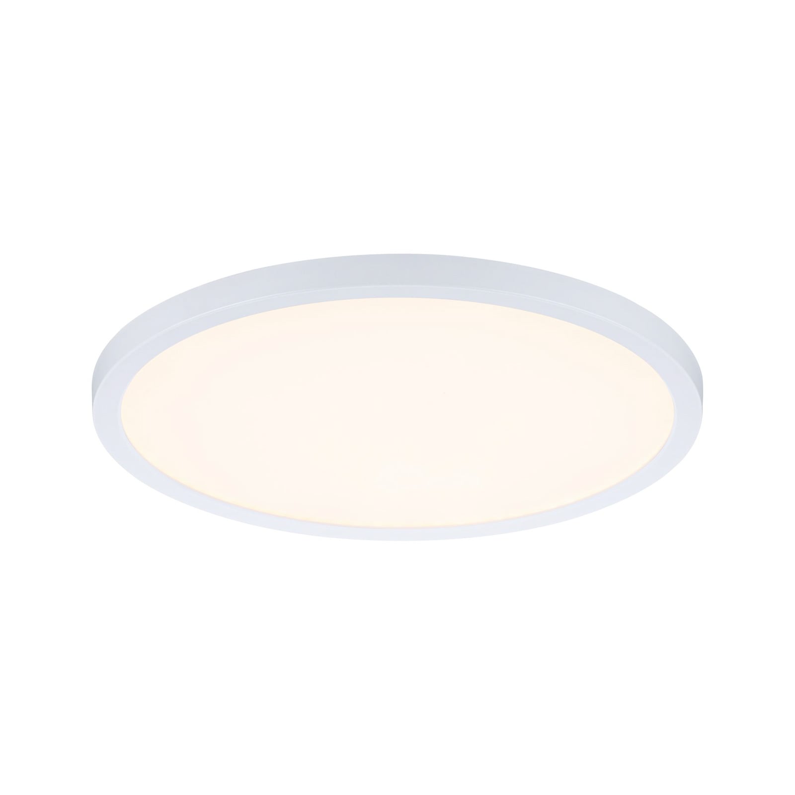 Detalj av LED innbyggingspanel Areo dim-to-warm rund hvit Ø23 cm IP44
