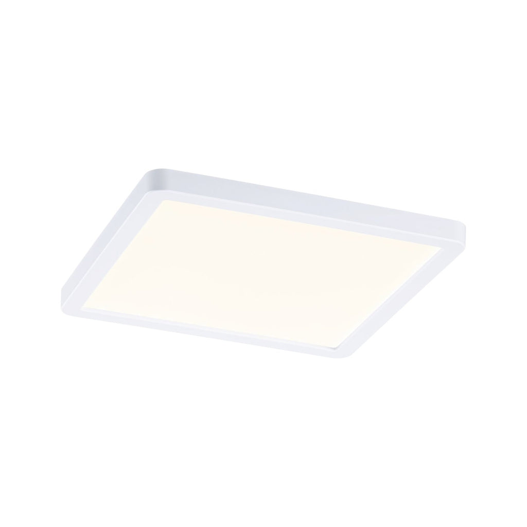 Detalj av LED innbyggingspanel Areo firkantet dimbar hvit 17,5 cm IP44
