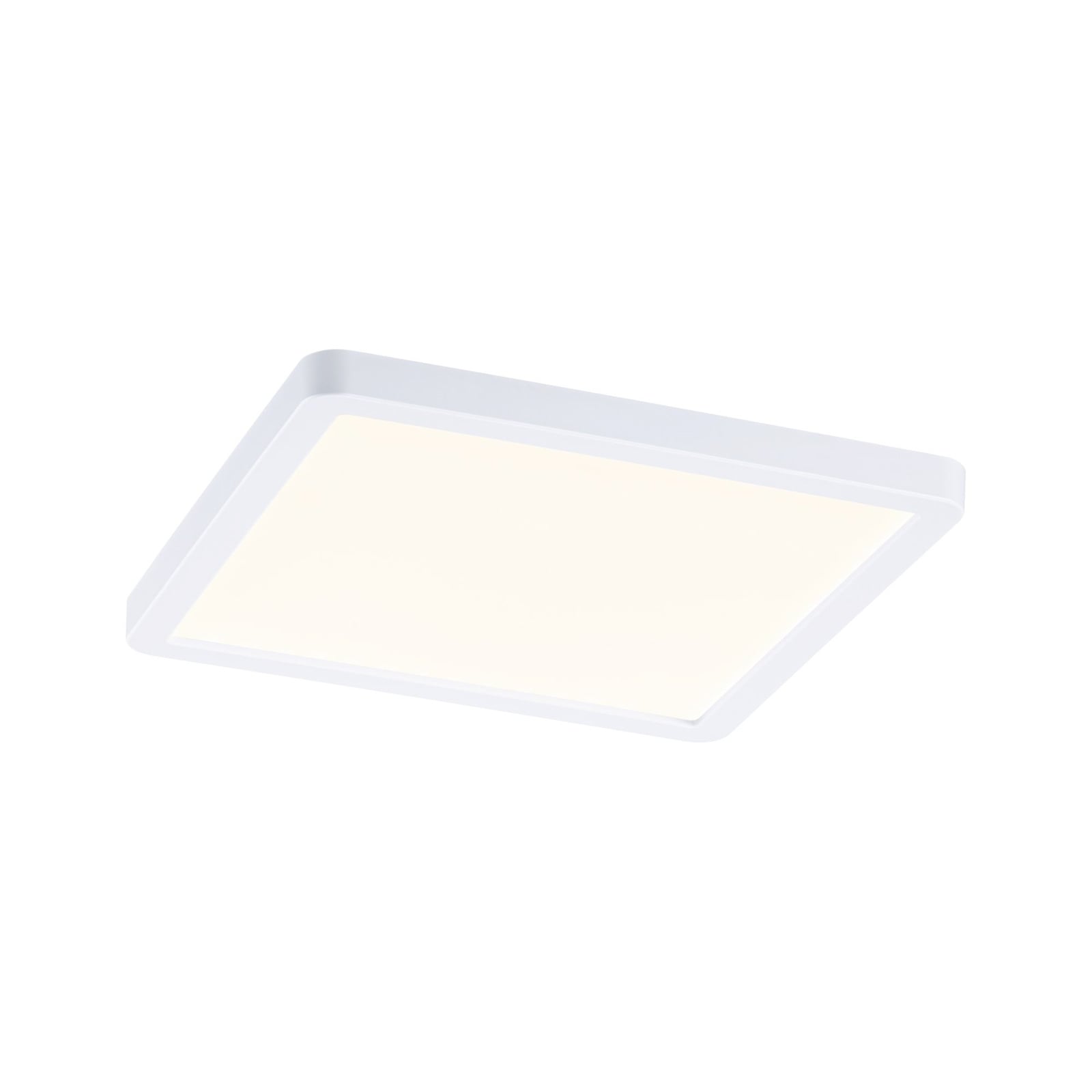 Detalj av LED innbyggingspanel Areo firkantet dimbar hvit 17,5 cm IP44