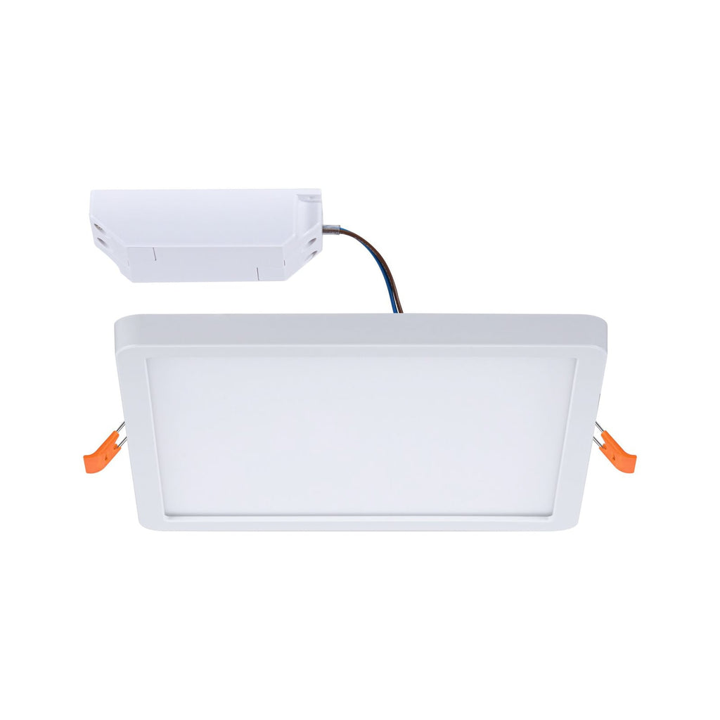 LED innbyggingspanel Areo firkantet dimbar hvit 17,5 cm IP44 monteringsdetalj