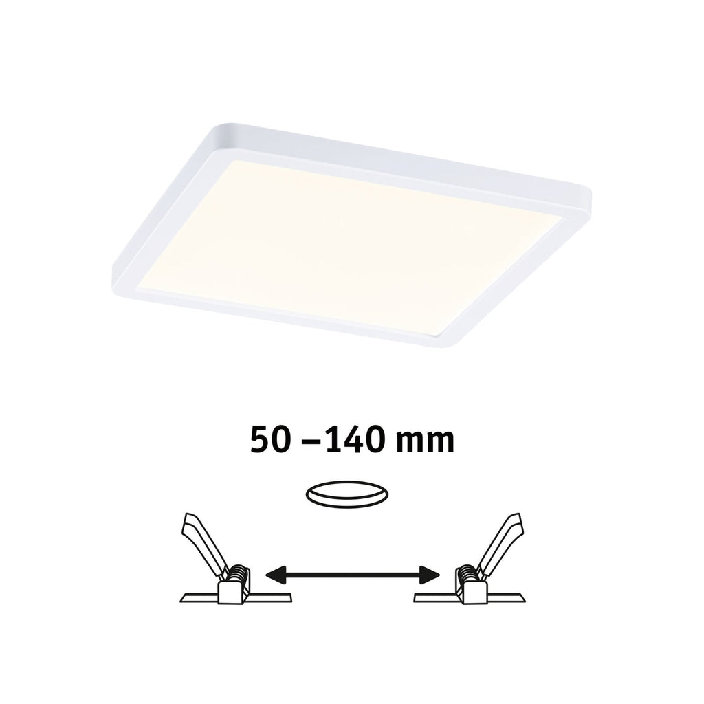 LED innbyggingspanel Areo kvadratisk 17,5 cm bakside