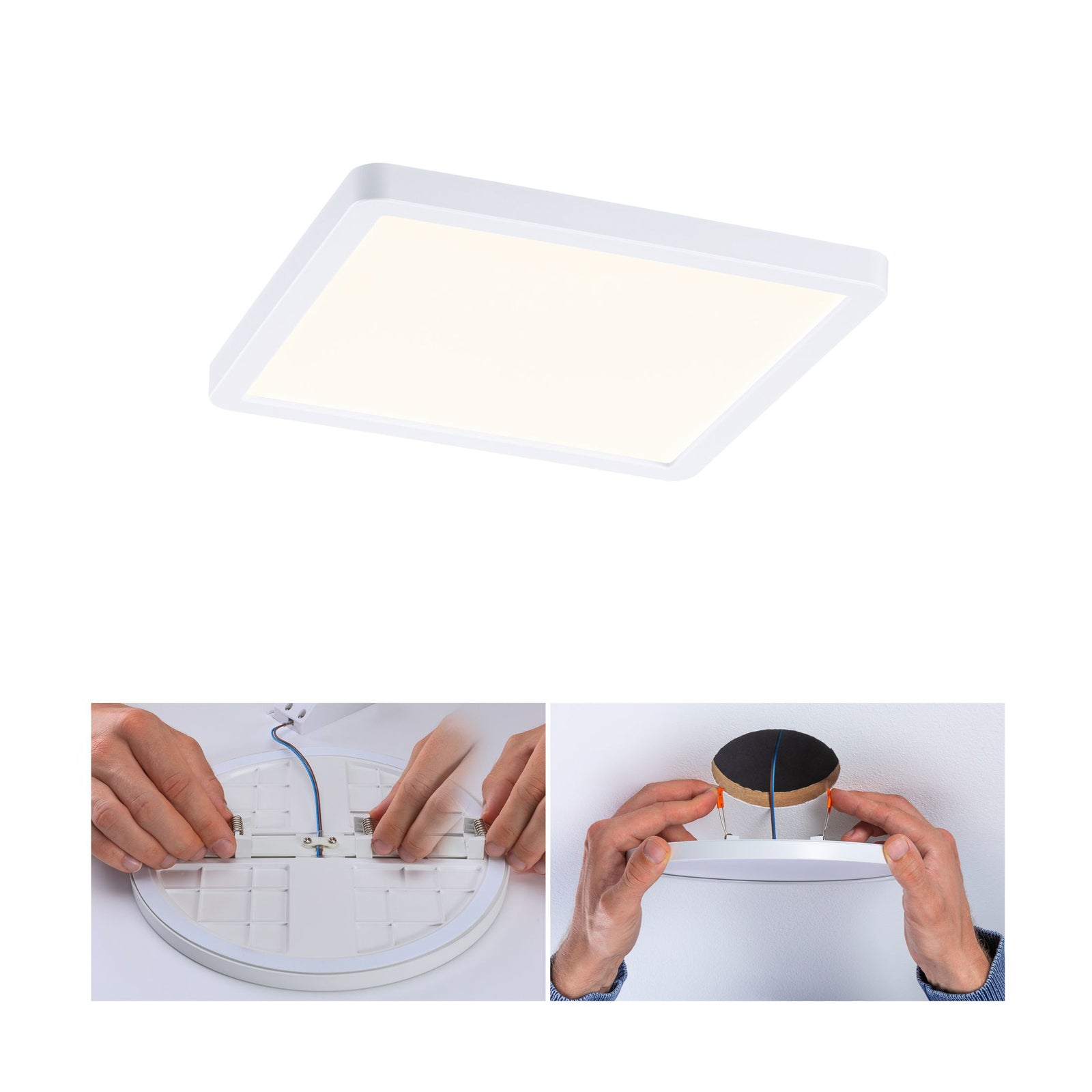LED innbyggingspanel Areo kvadratisk 17,5 cm front