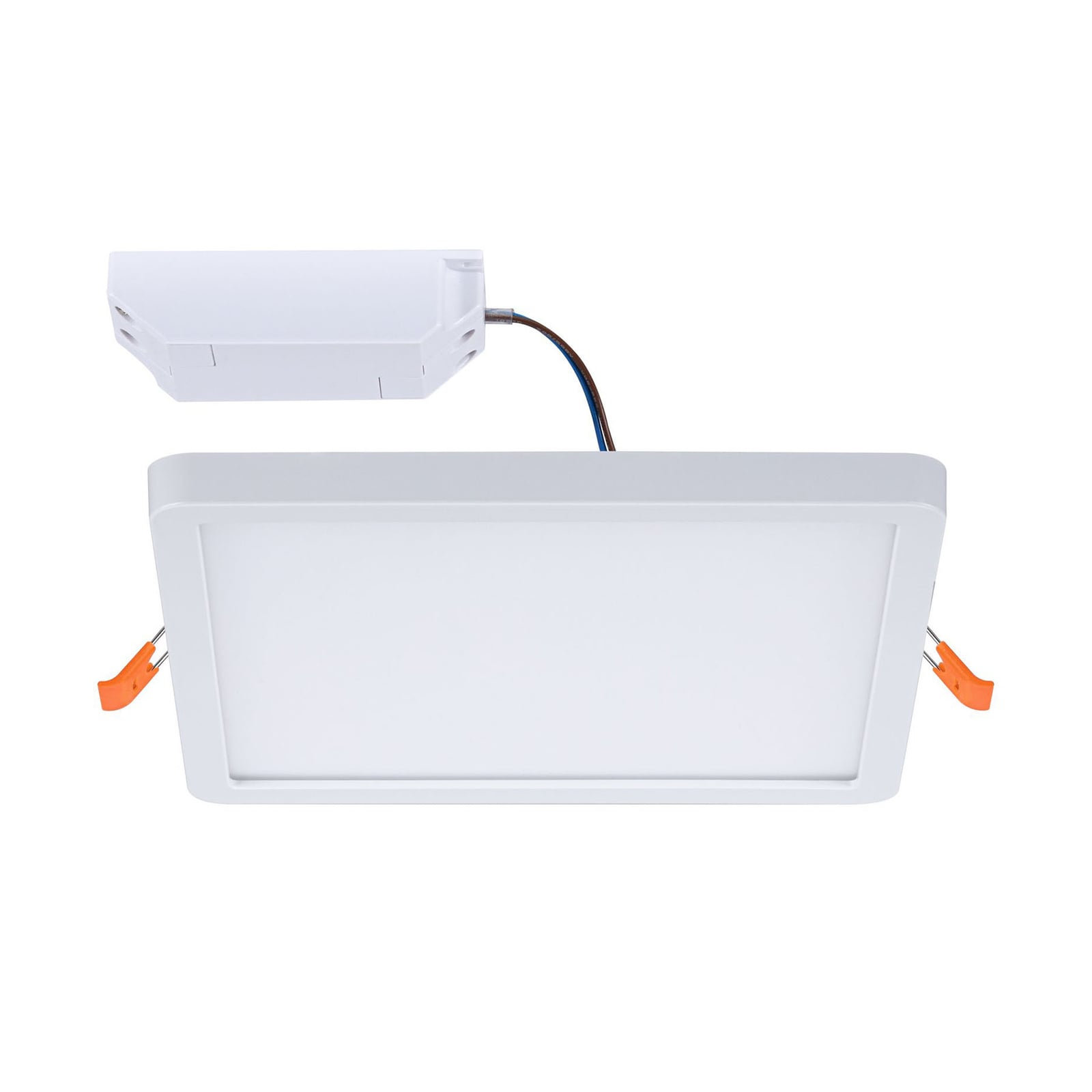 Montert LED innbyggingspanel Areo kvadratisk hvit 17,5 cm IP44 i tak