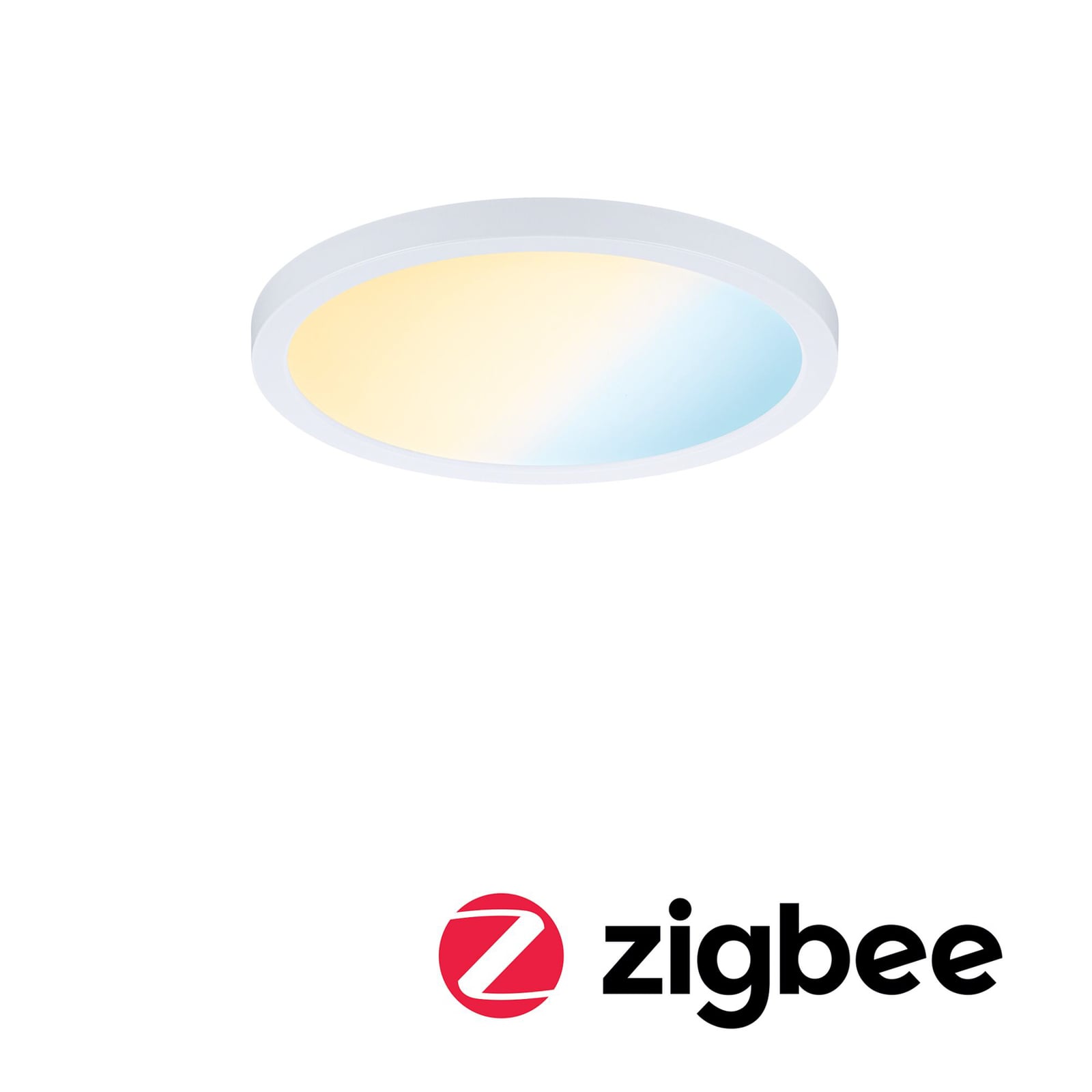 LED innbyggingspanel Areo rund dimbar CCT Zigbee IP44 Ø17,5 cm hvit - Paulmann forfra