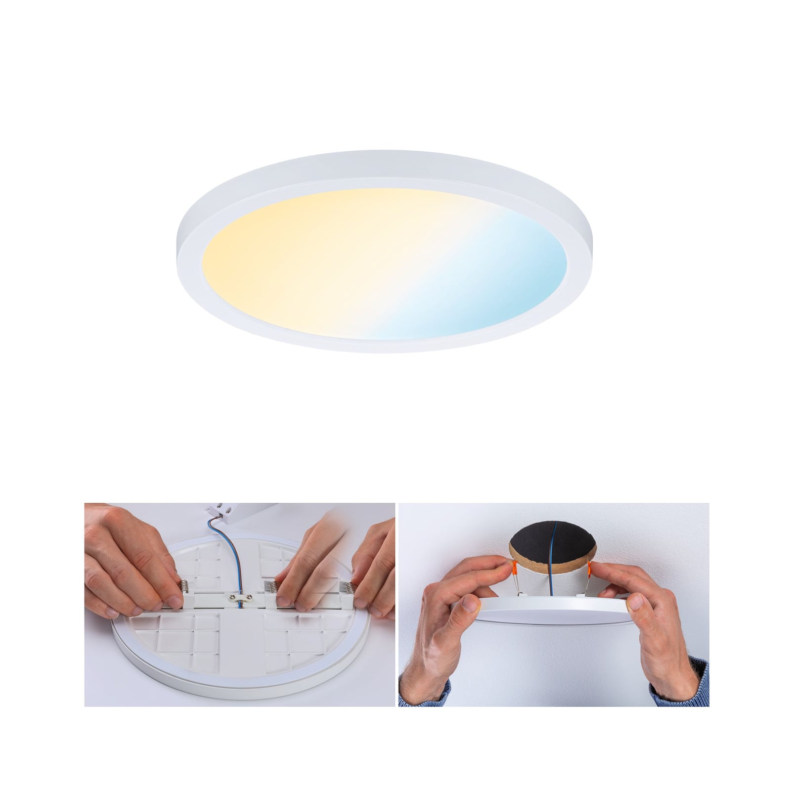 LED innbyggingspanel Areo rund dimbar CCT Zigbee IP44 Ø17,5 cm hvit - Paulmann bakside