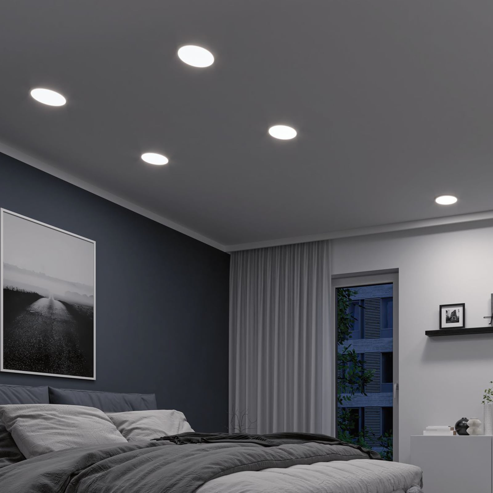 LED innbyggingspanel Areo rund dimbar CCT Zigbee IP44 Ø17,5 cm hvit - Paulmann monteringsdetalj