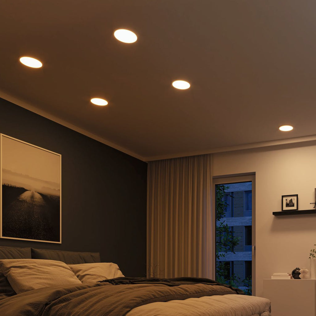 LED innbyggingspanel Areo rund dimbar CCT Zigbee IP44 Ø17,5 cm hvit - Paulmann med app-styring