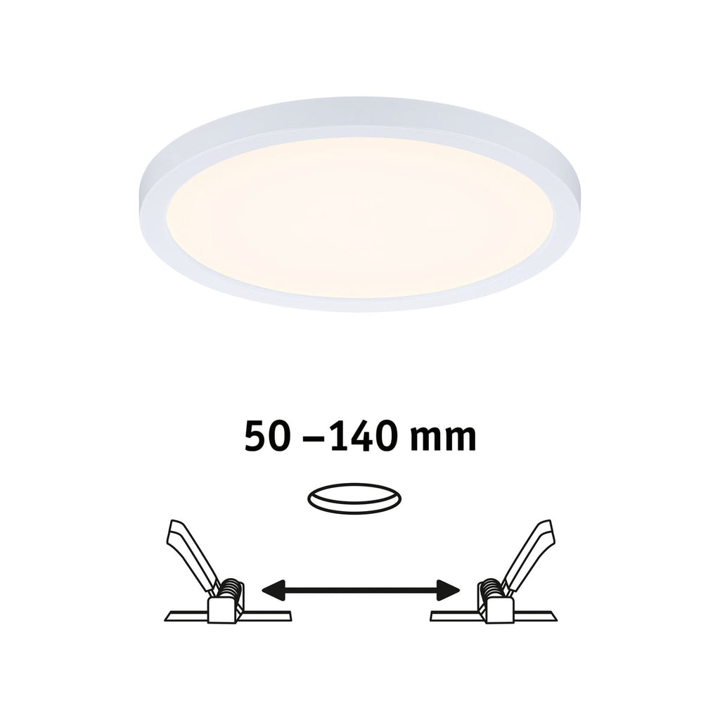 LED innbyggingspanel Areo rund dimbar CCT Zigbee IP44 Ø17,5 cm hvit - Paulmann produktpakke