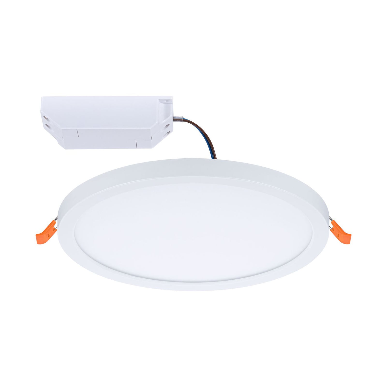 Montert LED innbyggingspanel Areo rund Ø17,5 cm 4000K IP44 hvit i tak