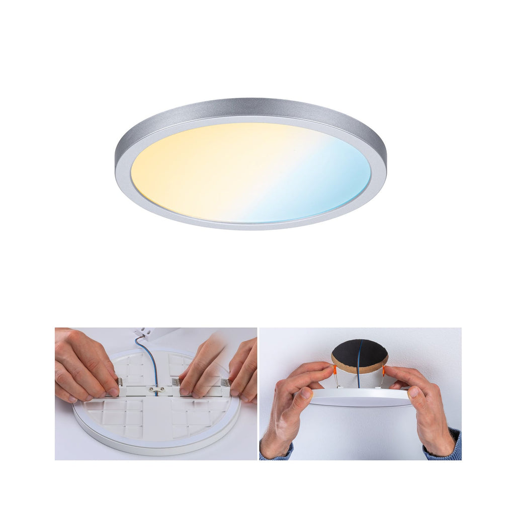 LED innbyggingspanel Areo rund dimbar CCT Zigbee IP44 bakside