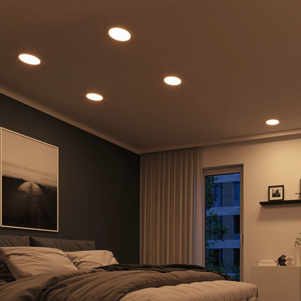LED innbyggingspanel Areo rund dimbar CCT Zigbee IP44 installasjonsdetalj