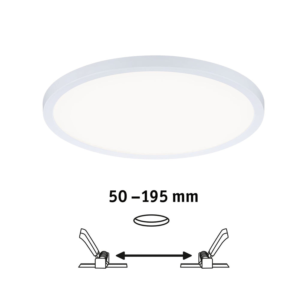 LED innbyggingspanel Areo rund dimbar hvit Ø23 cm IP44 - Paulmann