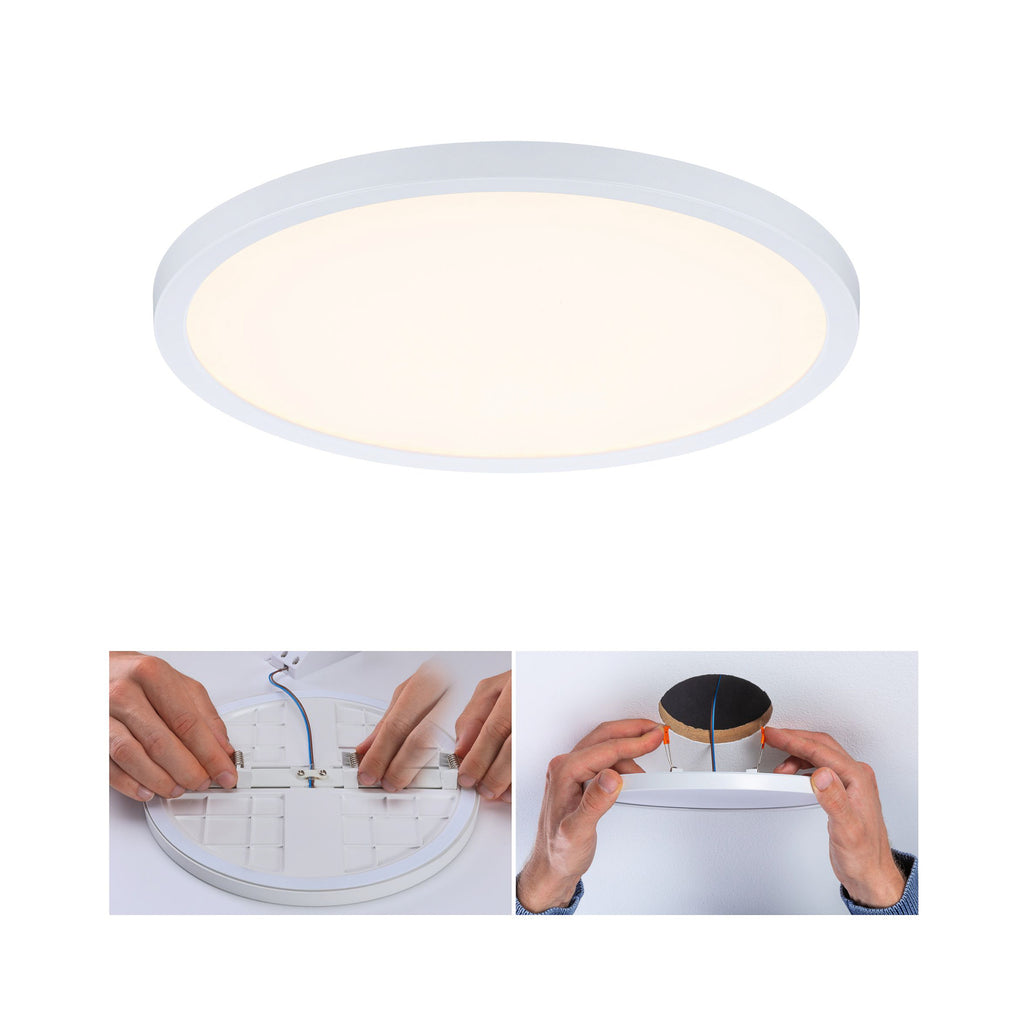 Bakside av LED innbyggingspanel Areo rund hvit dimbar