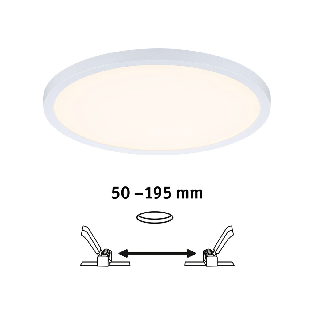 LED innbyggingspanel Areo rund hvit dimbar Ø23 cm IP44 - Paulmann