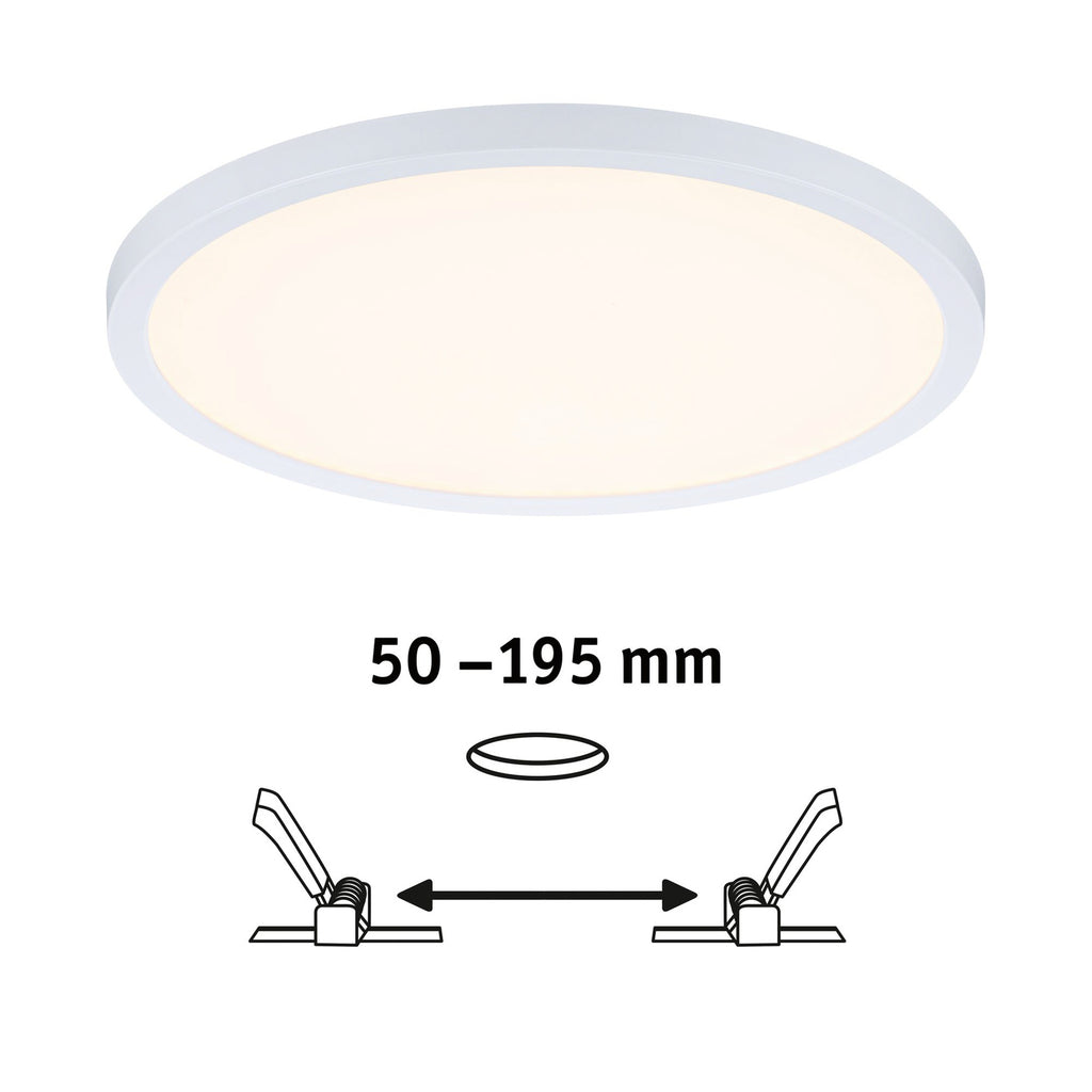 LED innbyggingspanel Areo rund hvit dimbar Ø23 cm IP44 - Paulmann