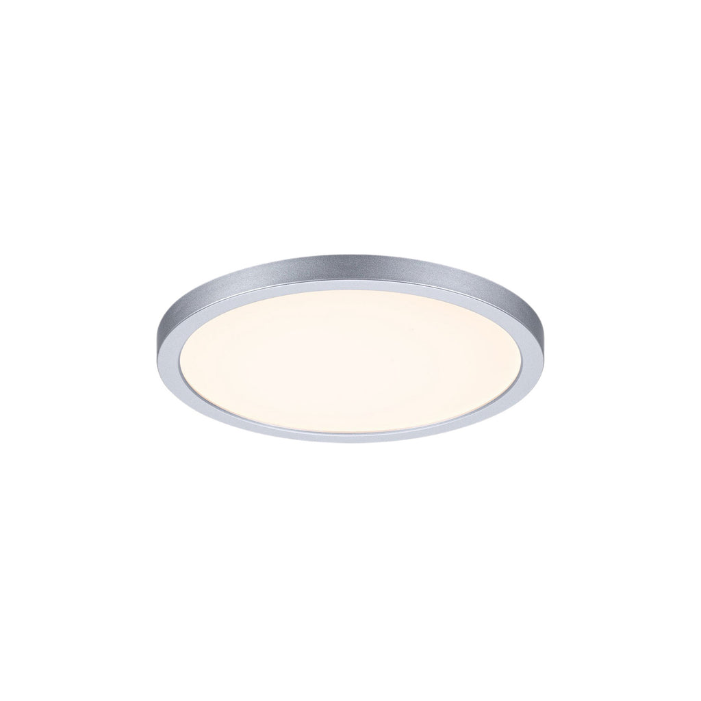 LED innbyggingspanel Areo rund krom med varme hvite LED