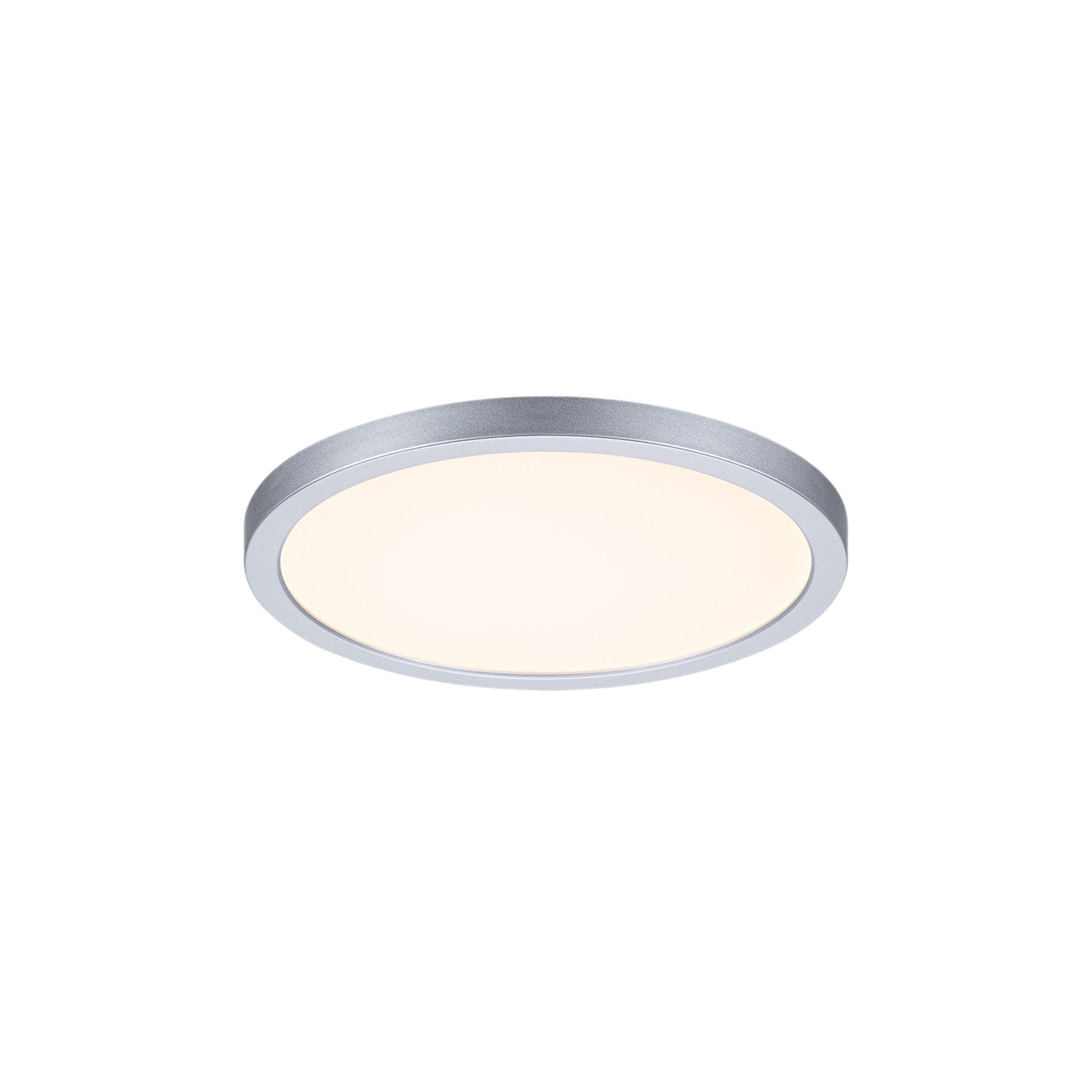 LED innbyggingspanel Areo rund krom med varme hvite LED