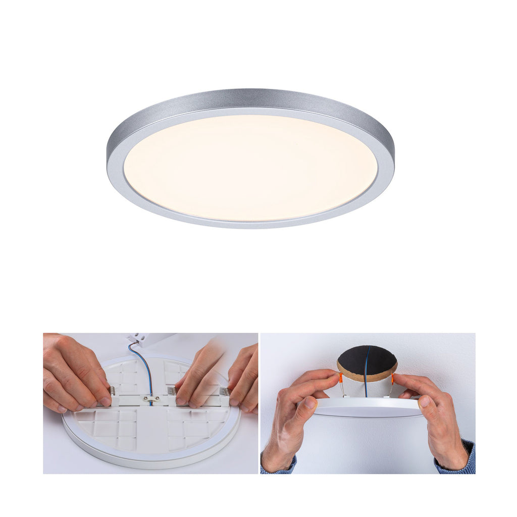 LED innbyggingspanel Areo rund krom dimbar bakside