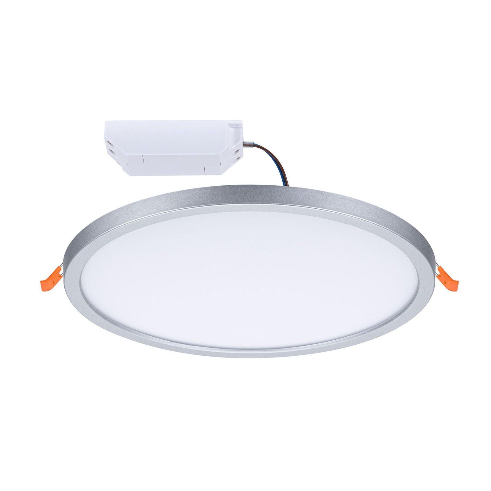 LED innbyggingspanel Areo rund krom Ø23 cm fjærklemmer