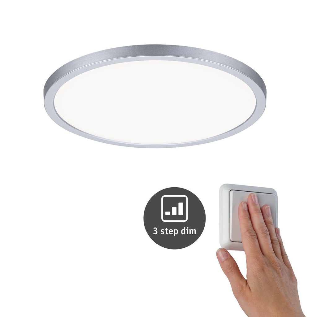 LED innbyggingspanel Areo rund krom Ø23 cm front