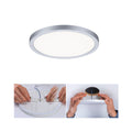 LED innbyggingspanel Areo rund krom matt Ø17,5 cm IP44 forfra