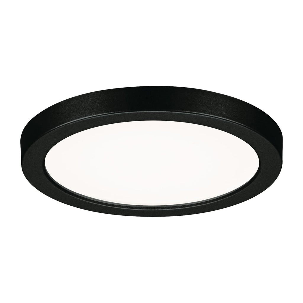 Montert LED innbyggingspanel Areo rund svart Ø11,8 cm i tak