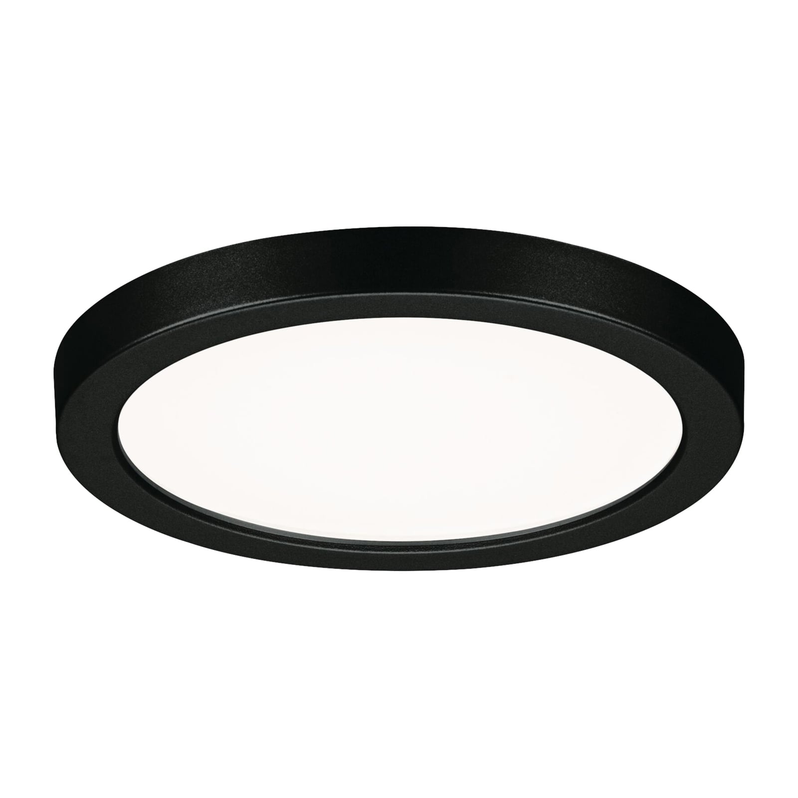 Montert LED innbyggingspanel Areo rund svart Ø11,8 cm i tak