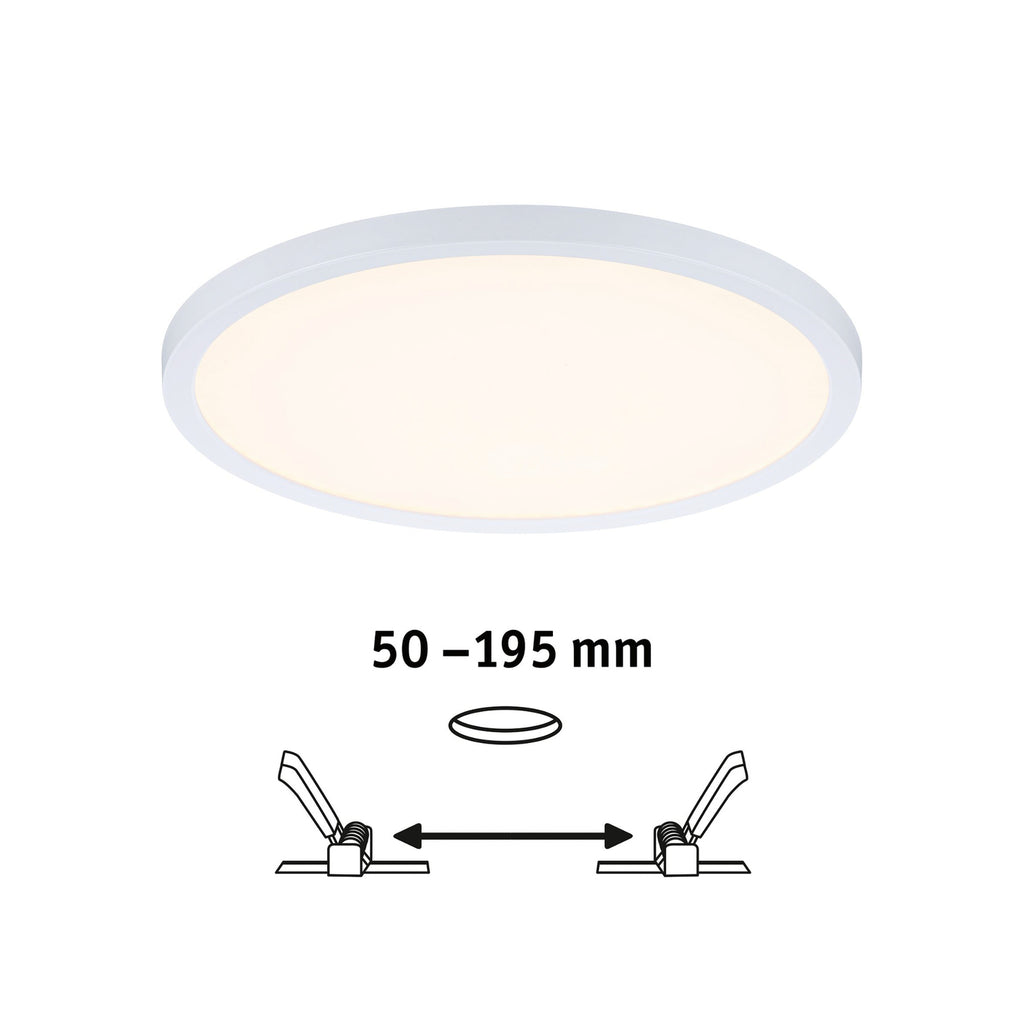 LED innbyggingspanel Areo rund ZigBee CCT Ø23 cm Paulmann med app-styring