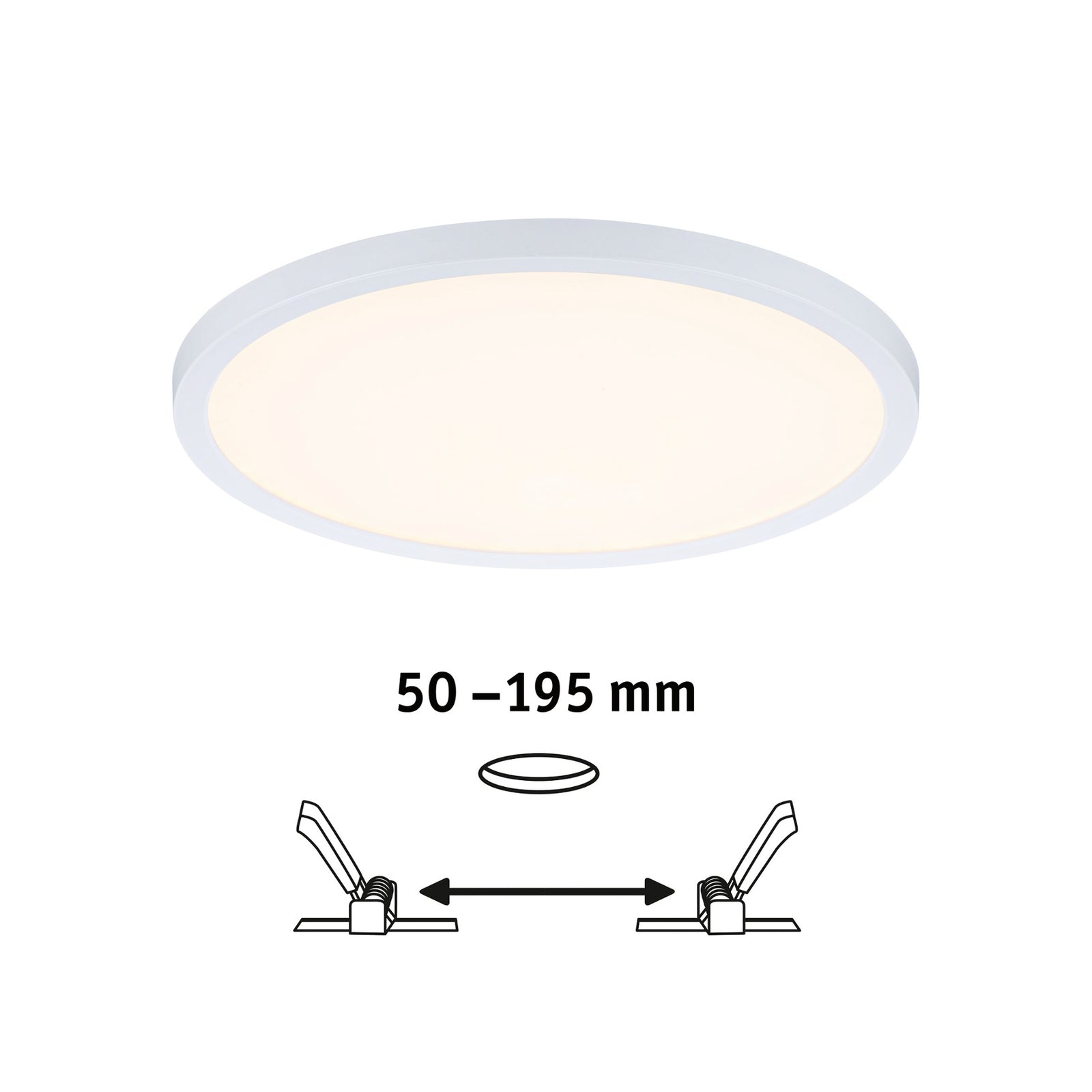 LED innbyggingspanel Areo rund ZigBee CCT Ø23 cm Paulmann med app-styring