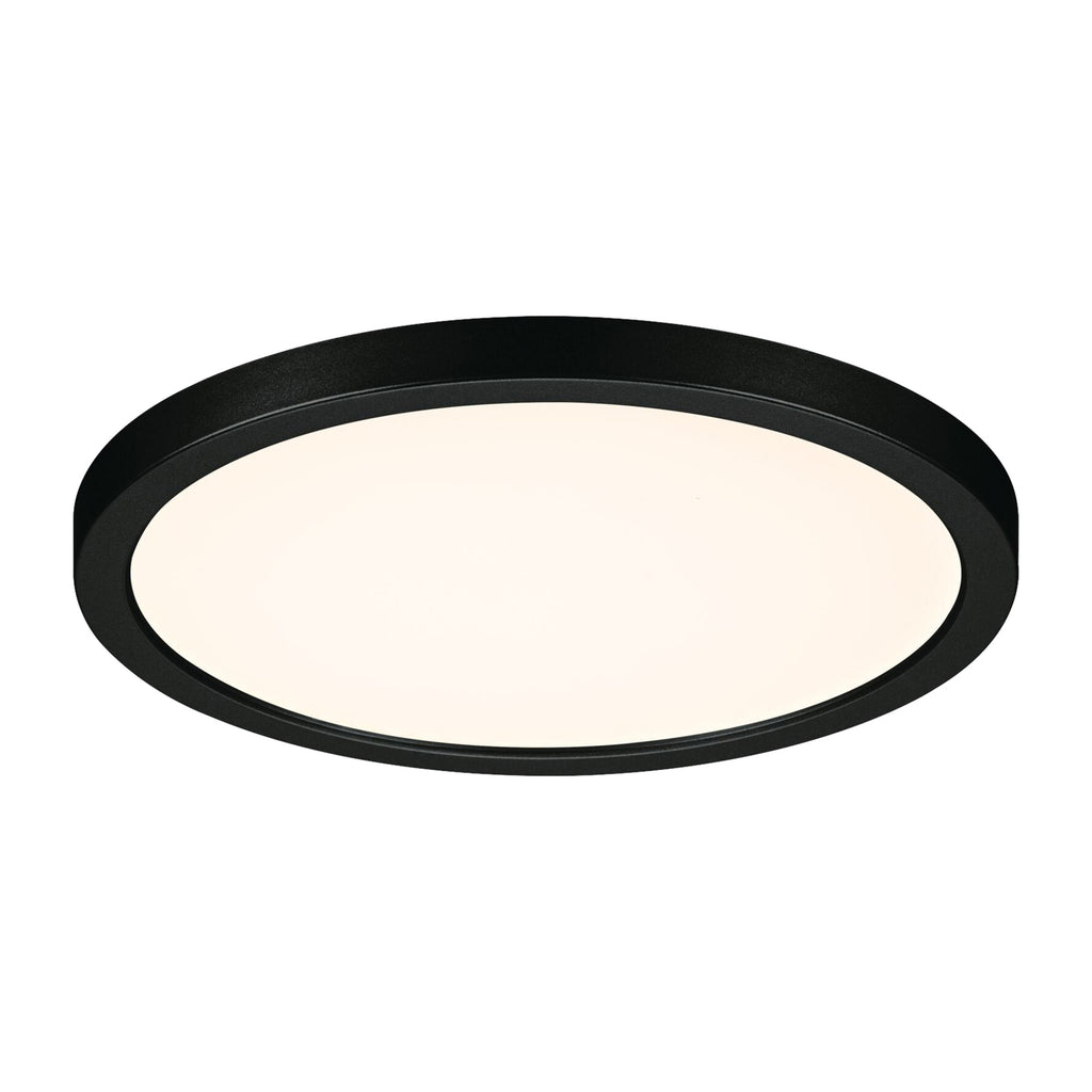 LED innbyggingspanel Areo rundt svart Ø17,5 cm IP44 montert i tak