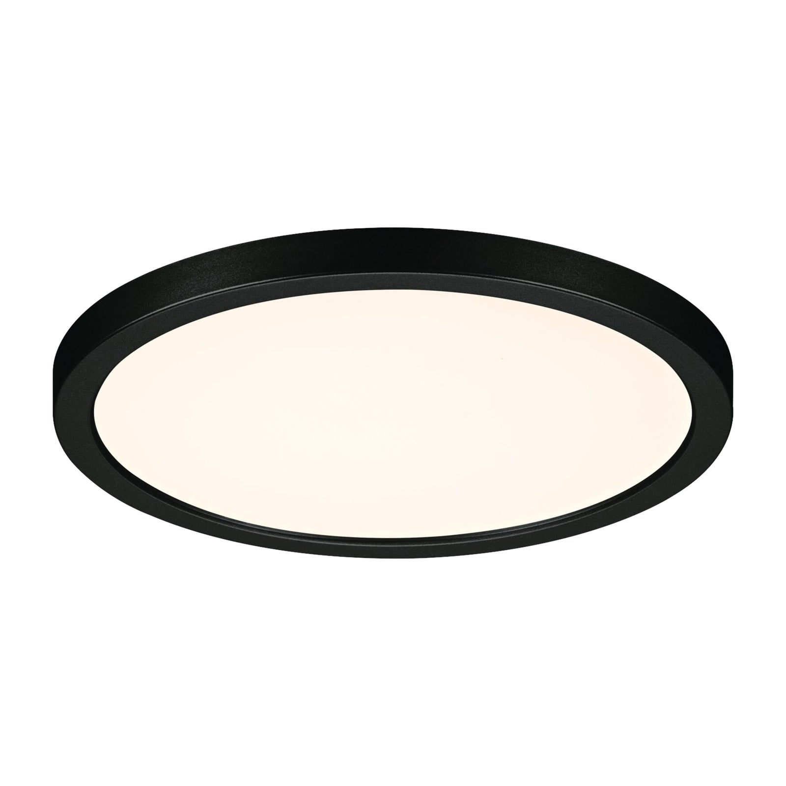LED innbyggingspanel Areo rundt svart Ø17,5 cm IP44 montert i tak