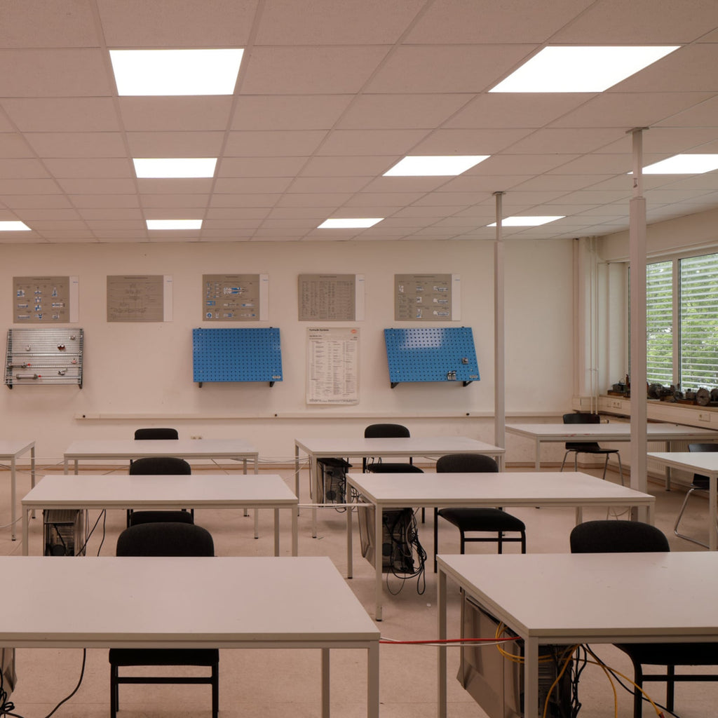 LED innbyggingspanel CCT dimbar hvit 62x62 cm 43W Zigbee detalj av lyskilde