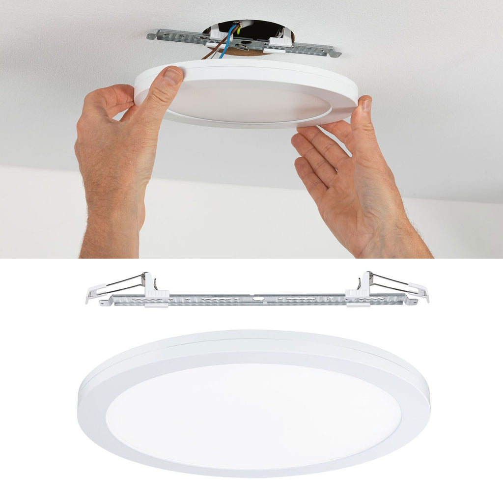 Nærbilde av LED innbyggingspanel Cover it nøytralhvit Ø33 cm 22W