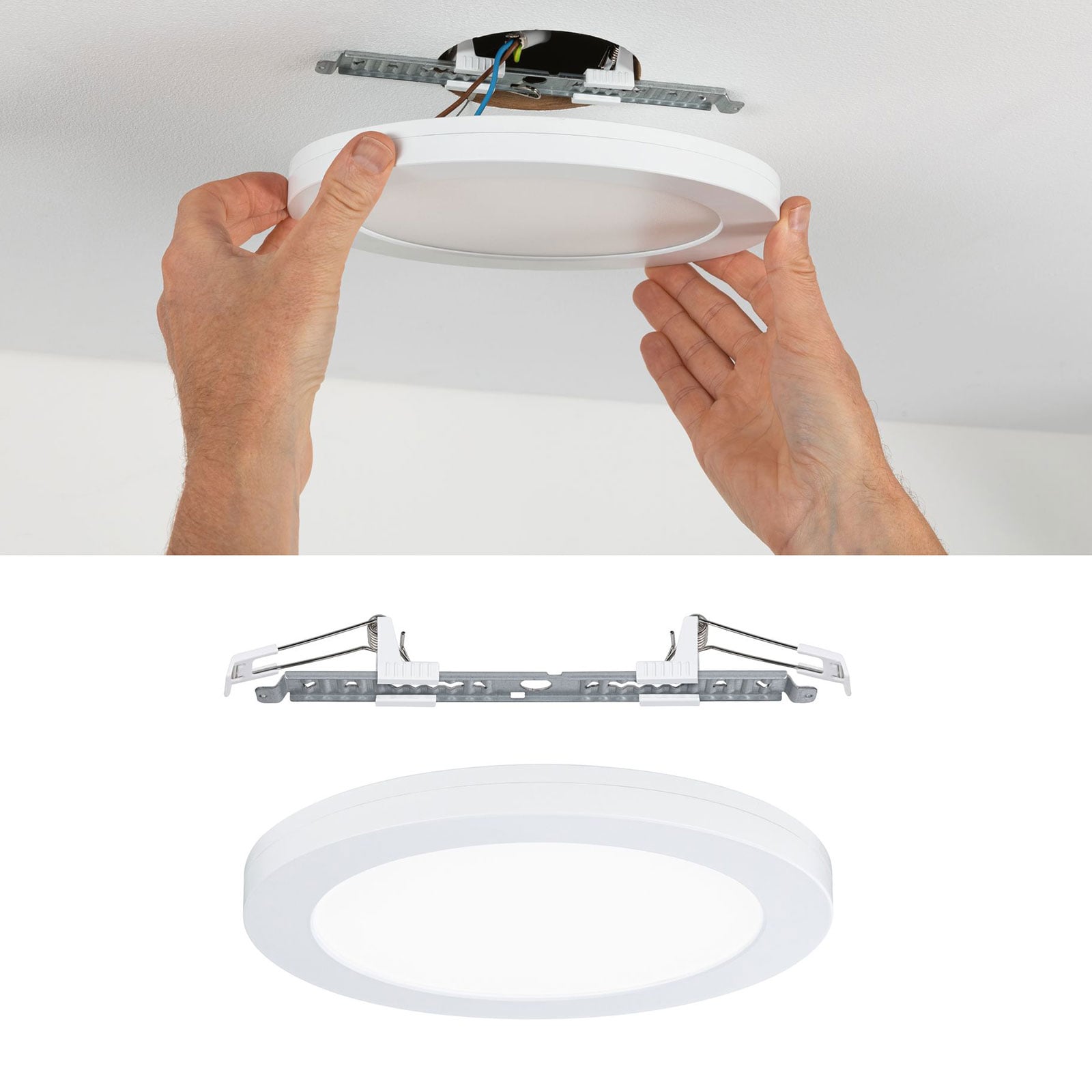 LED innbyggingspanel hvit Ø22,5 cm 16,5W nøytralhvit - Paulmann detalj