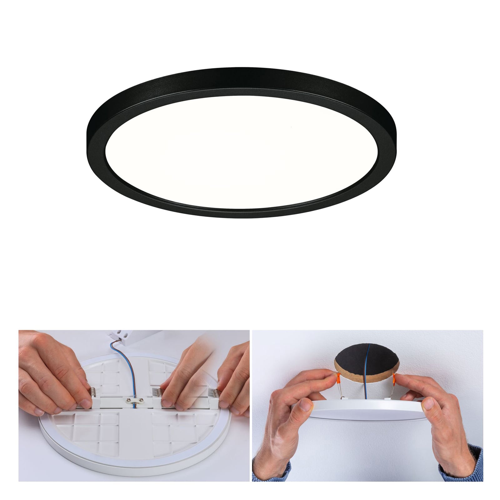 LED innbyggingspanel rundt svart IP44 Ø17,5 cm 13W 4000K - Paulmann bakside
